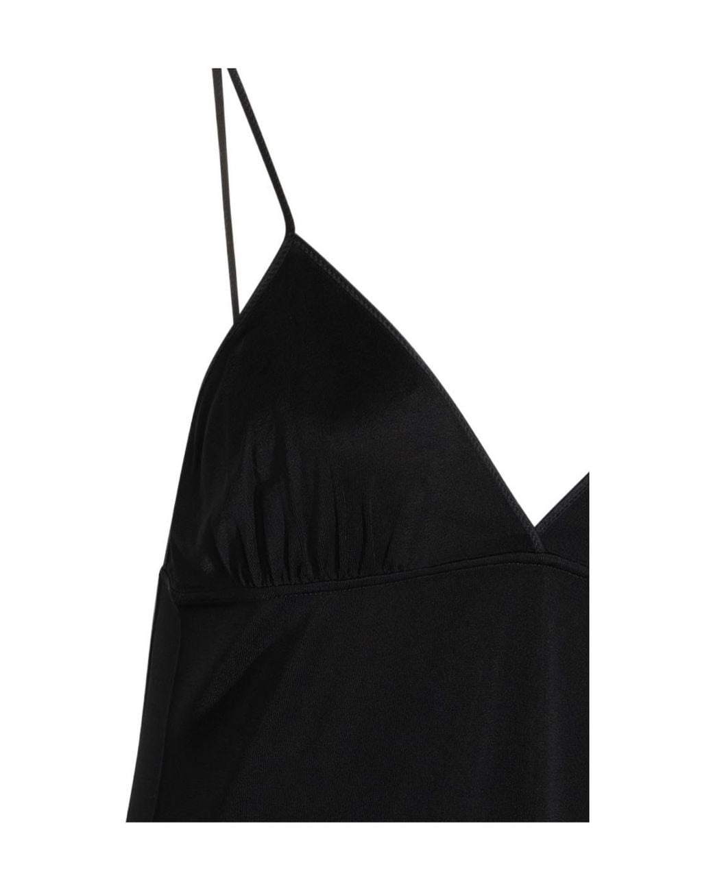 Saint Laurent Black V-Neck Sleeveless Top