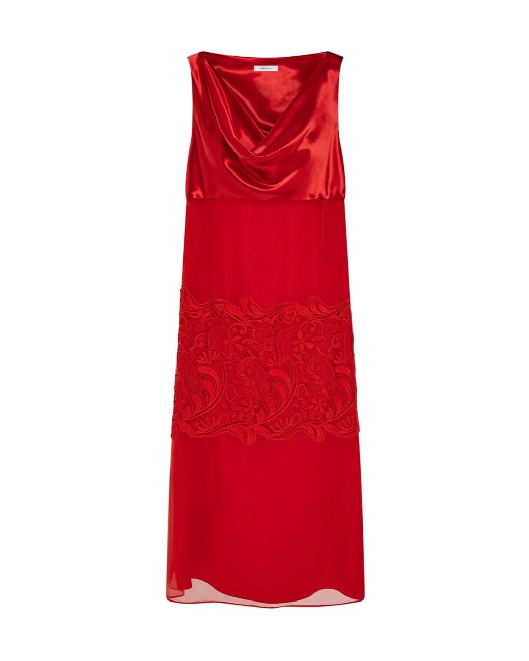 Ferragamo Ferragamo Crewneck Gathered Midi Dress