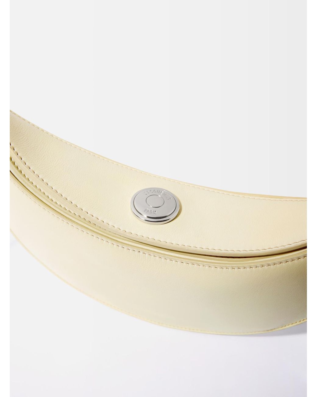 Jacquemus White The Ovalo Folded Small Shoulder Bag