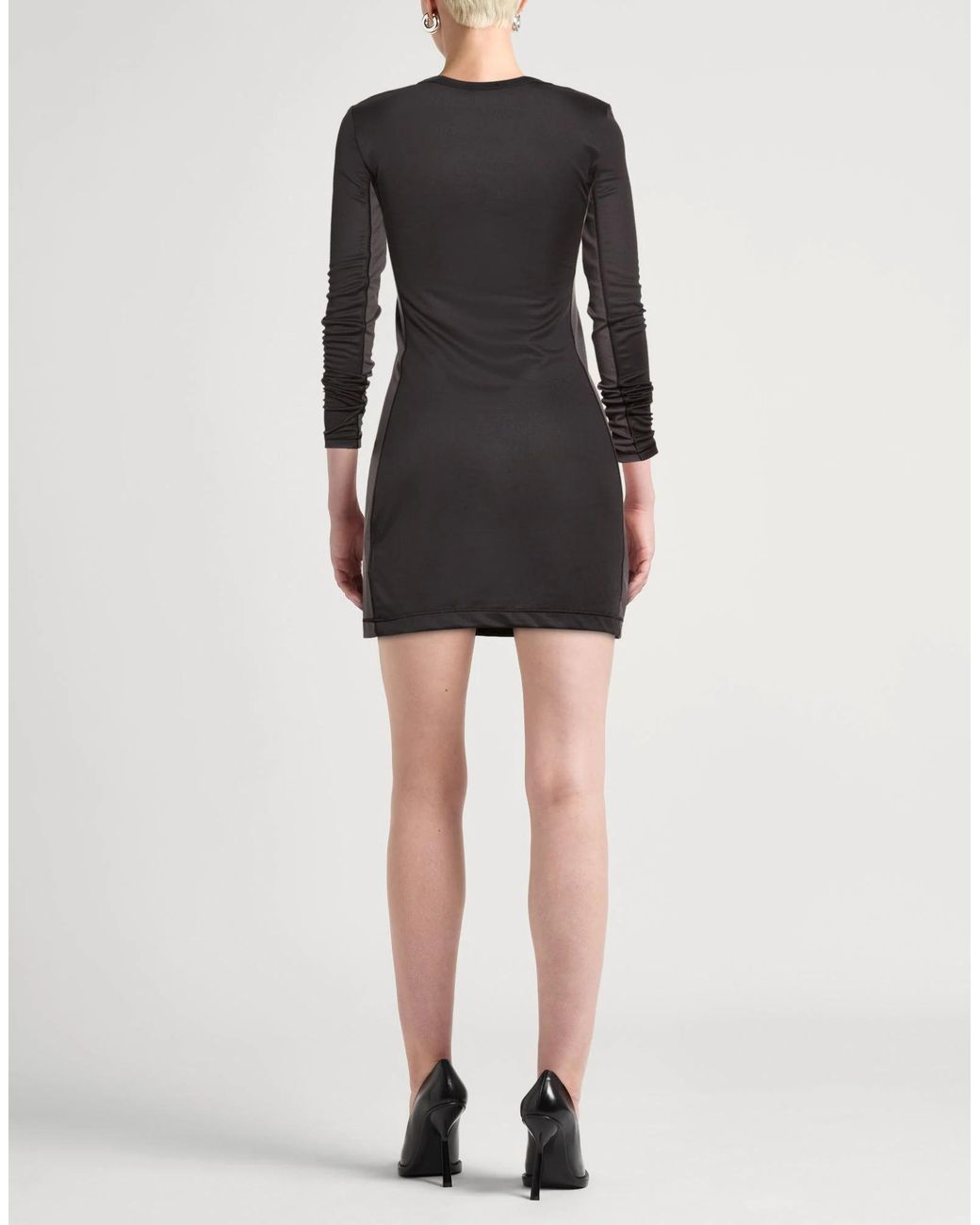DIESEL Black Fitted Color-Blocked Dress