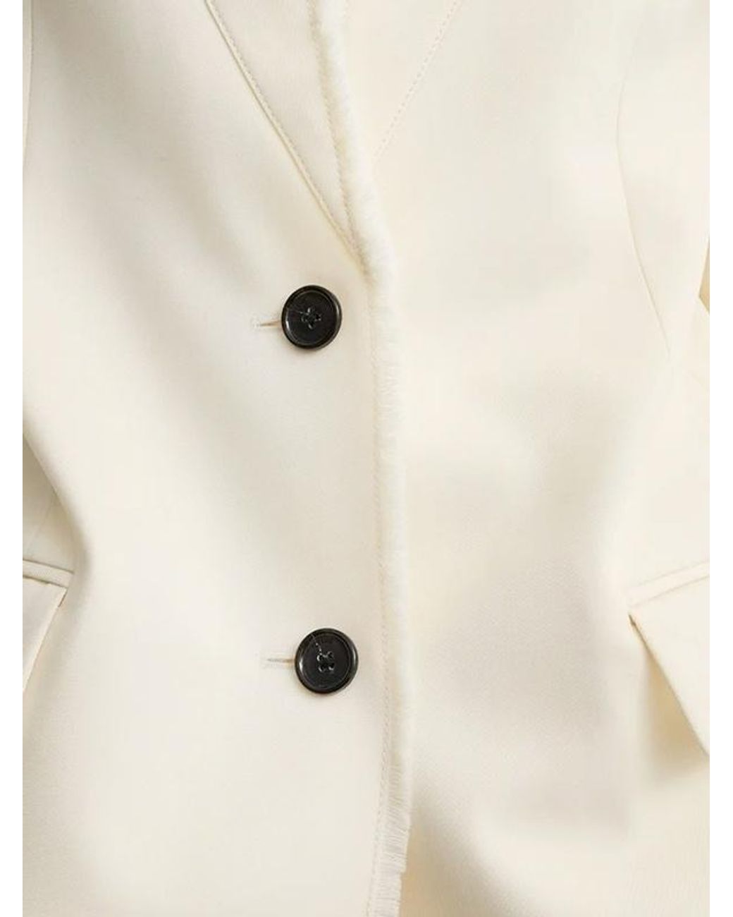 Totême White Fringed-Trim Blazer