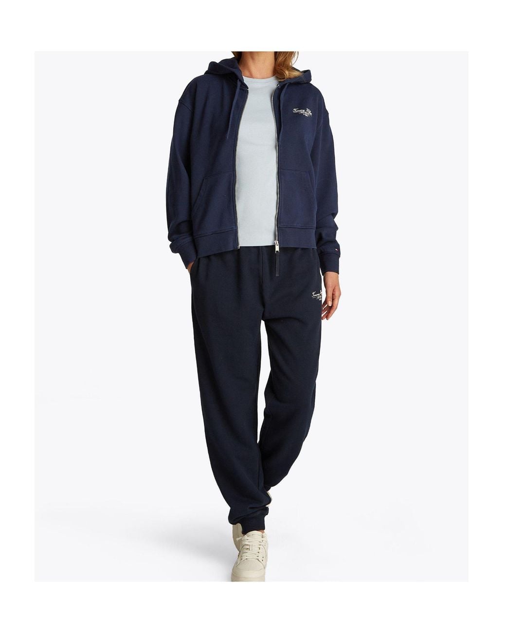 Tommy Hilfiger Blue Full-Zip Hooded Sweatshirt Jacket