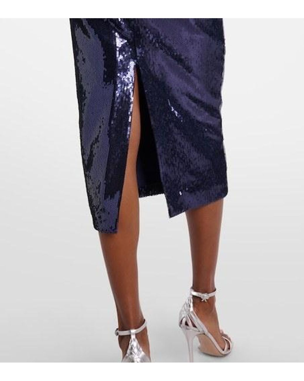 Rebecca Vallance Blue Sequined Gown