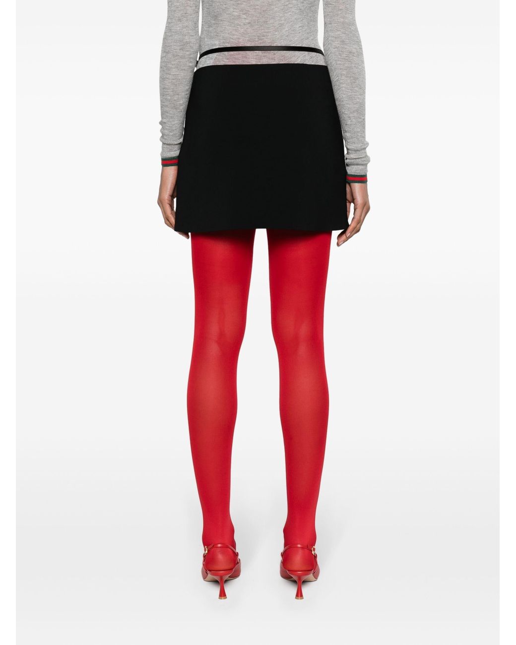 Givenchy Black Belted Wrap Mini Skirt