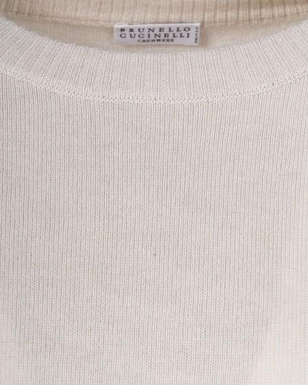 Brunello Cucinelli White Crewneck Knitted Jumper