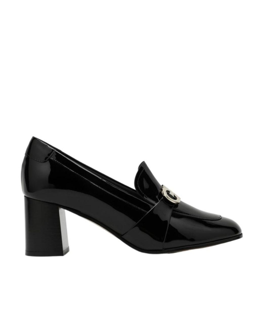 Ferragamo Black Logo High Heels