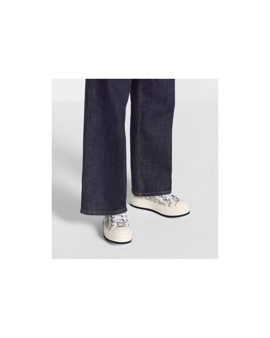 Dior White Walk'N' Low-Cut Casual Sneakers