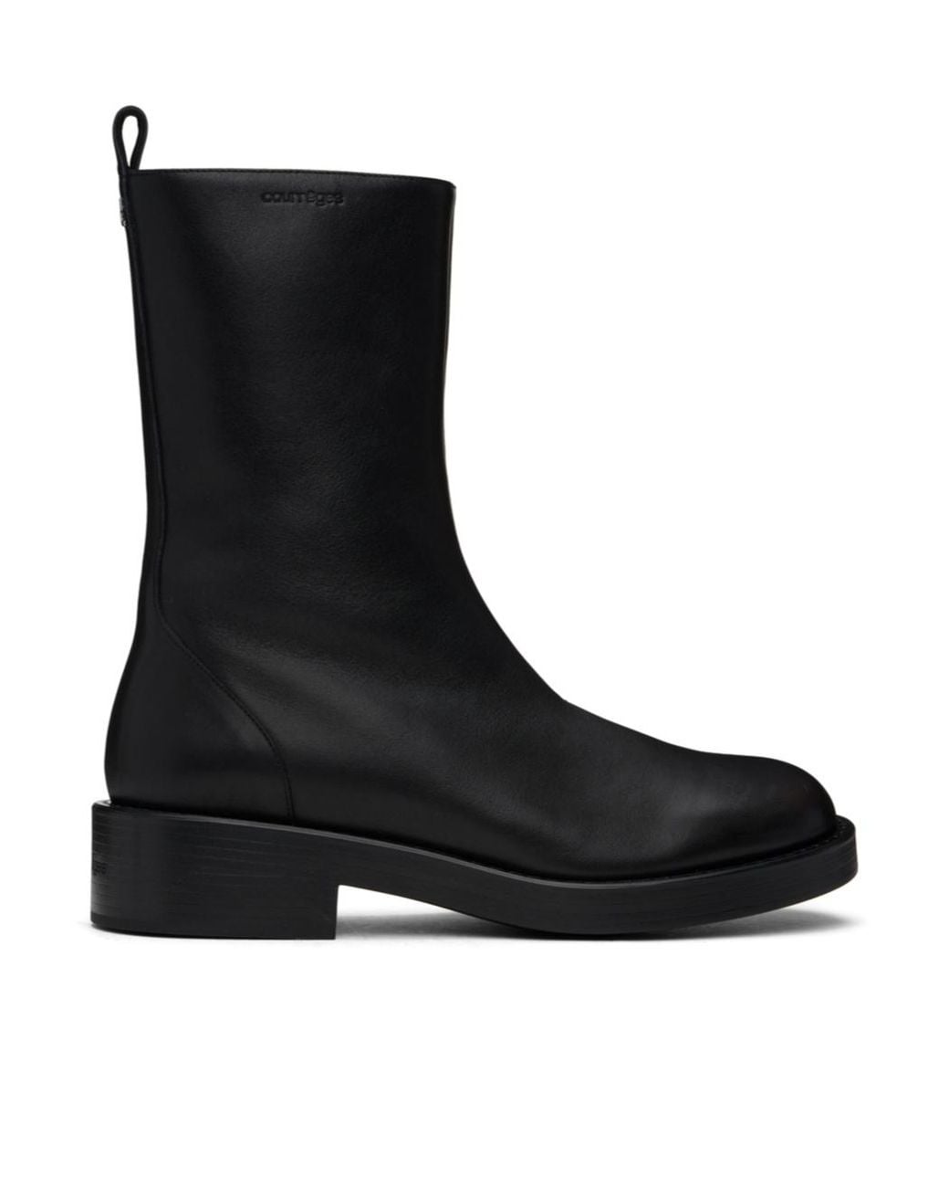 Courreges Black Courrèges Round Toe Rider Boots for men
