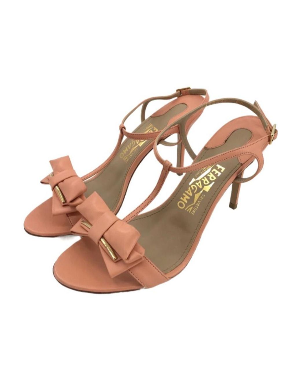 Ferragamo Multicolor Logo Open-Toed High-Heeled Sandals