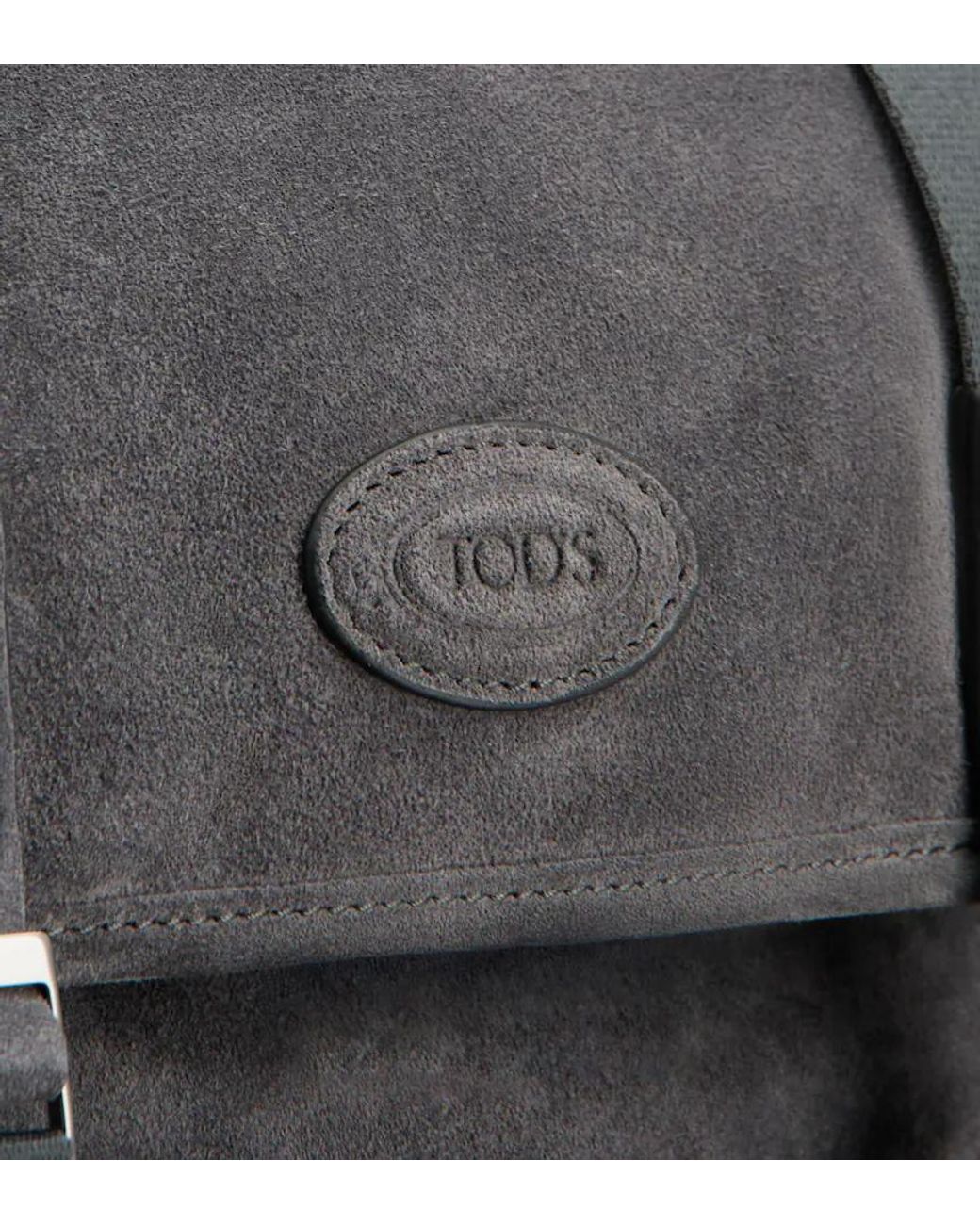 Tod's Gray Logo Patch Medium Backpack for men