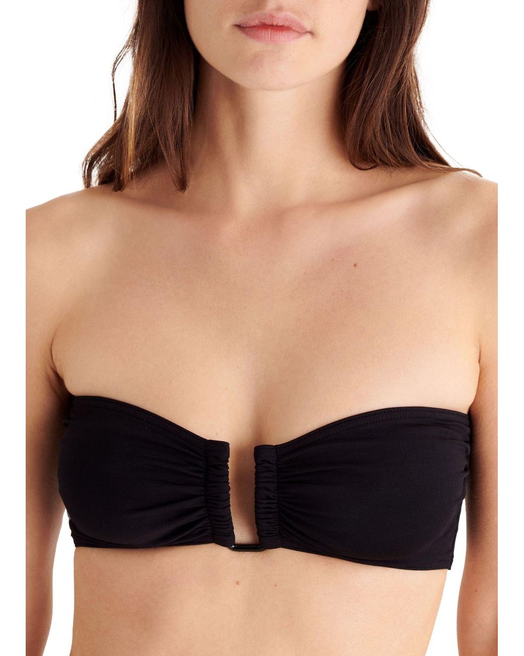 Eres Black Offtheshoulder Twopiece Swimsuit