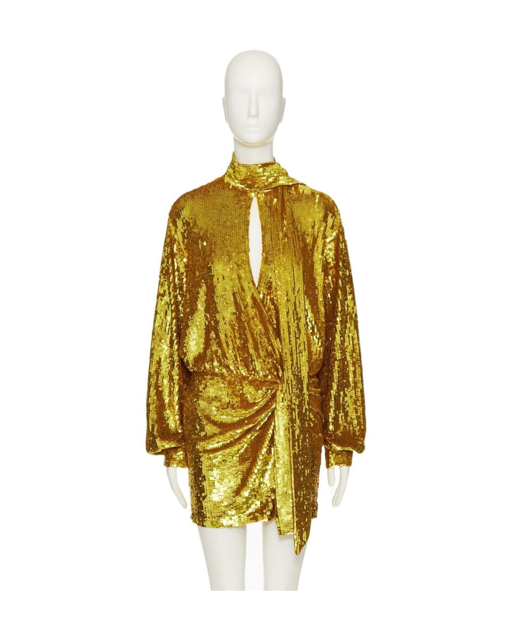 Valentino Metallic Long Sleeve Dress