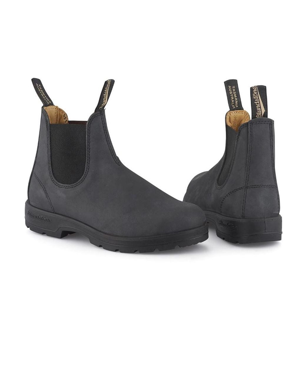 Blundstone Black Logo Chelsea Boots for men