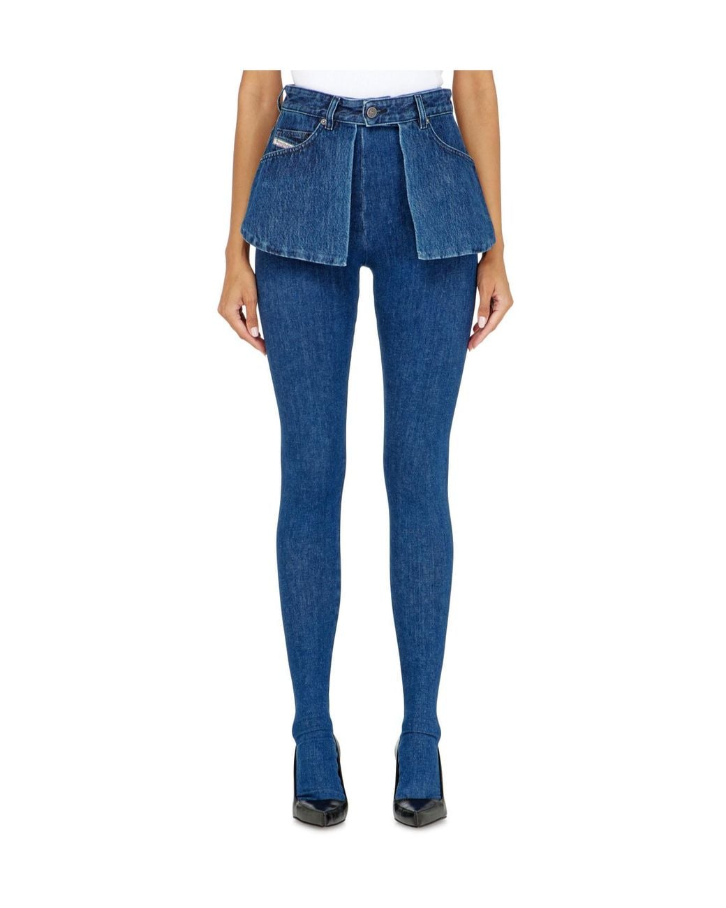 DIESEL Blue D-Spika Regular Waist Skinny Jeans