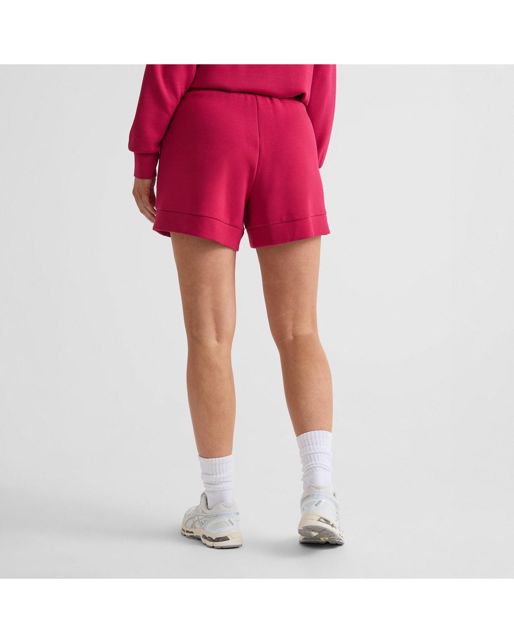 Varley Red Drawstring Athletic Shorts