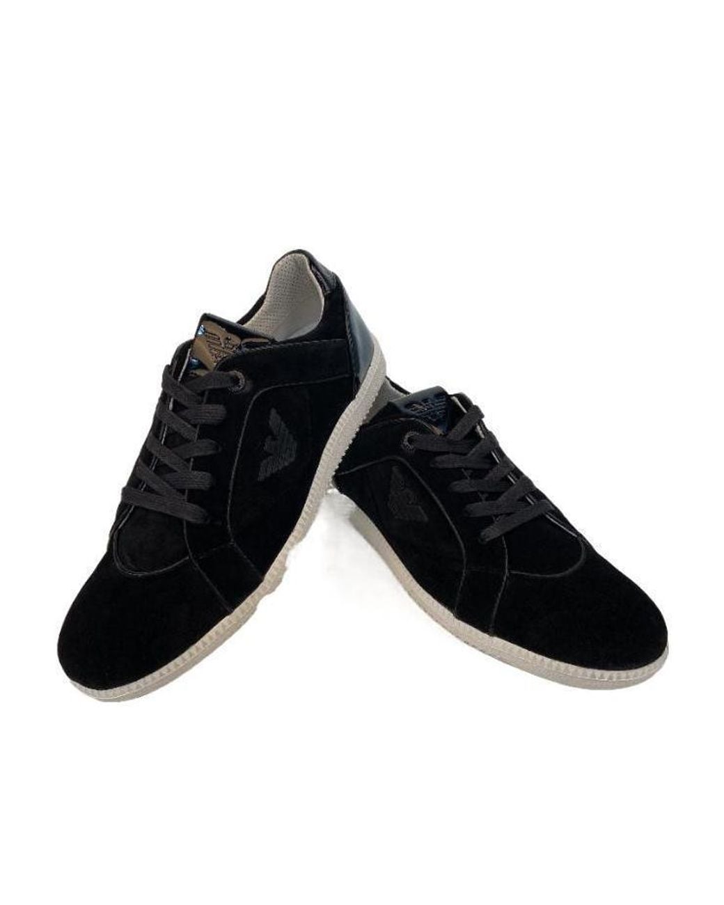 Emporio Armani Black Logo Detail Casual Sneakers for men