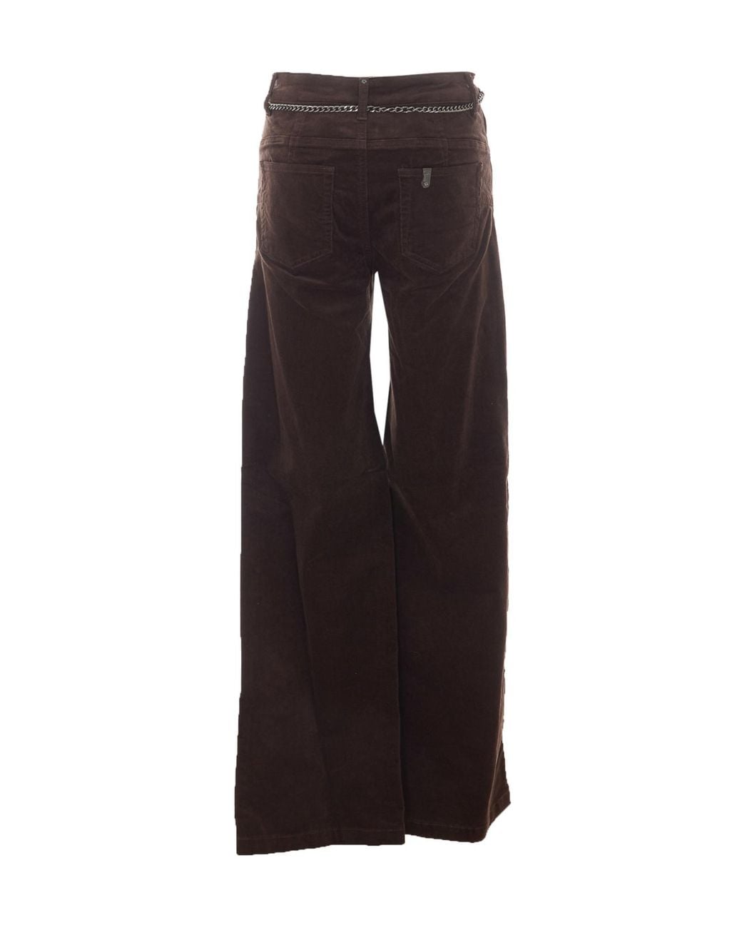 Liu Jo Brown Velvet Flare Pants