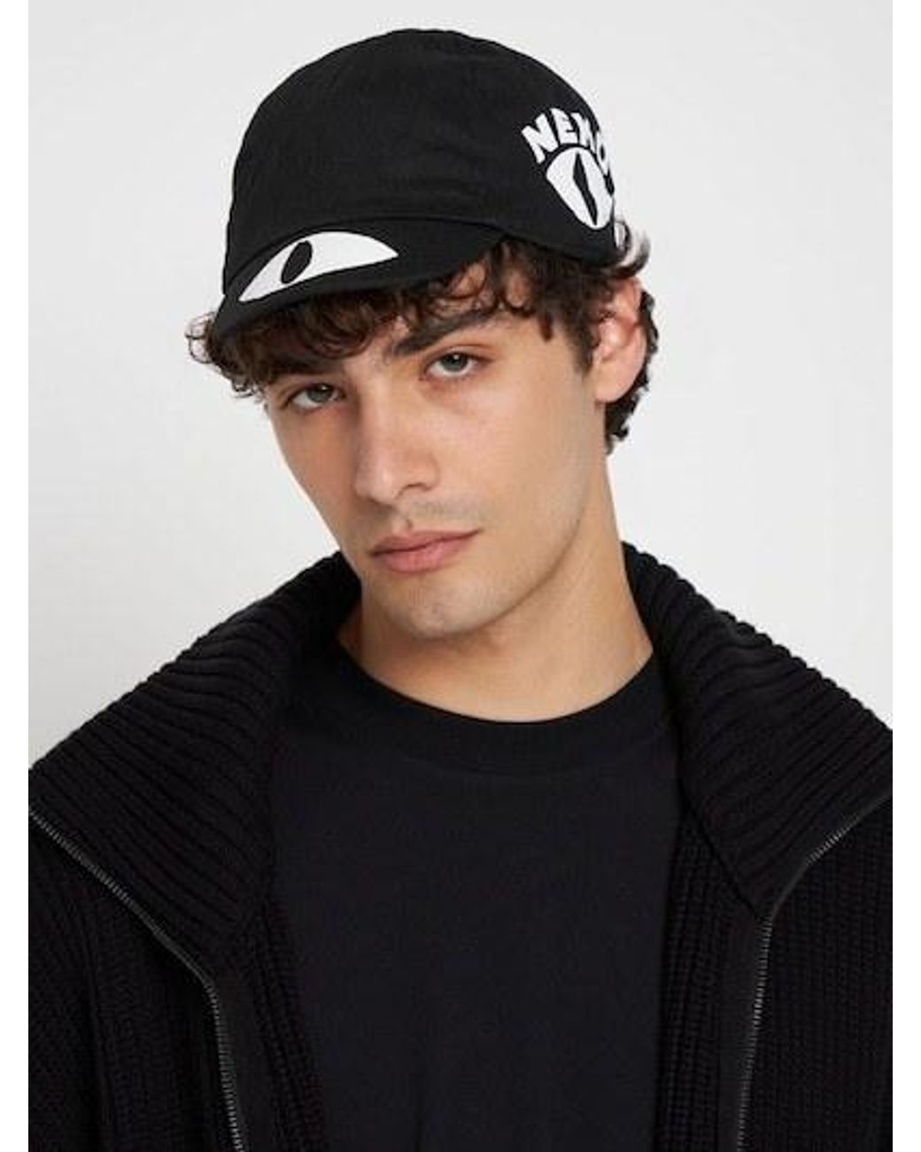 charlesjeffreyloverboy Black Logo Cotton Cycling Hat