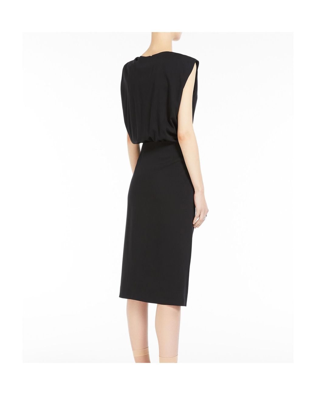 Sportmax Black Sleeveless Torchon Dress