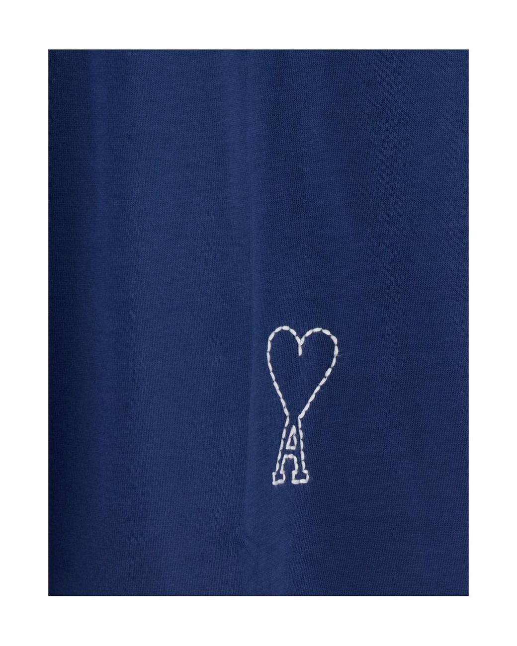 AMI Blue Ami Ami De Coeur Oversized Polo Shirt for men