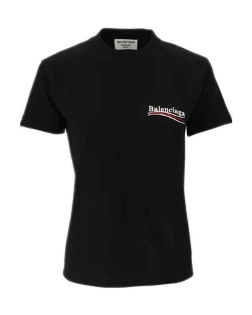Balenciaga Black Political Campaign Logo T-Shirt