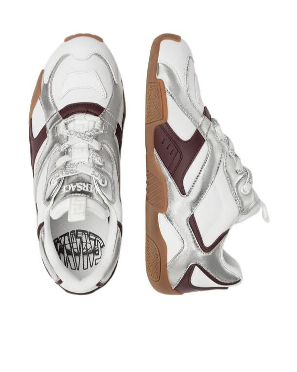 Versace White Galaxia Logo Sneakers