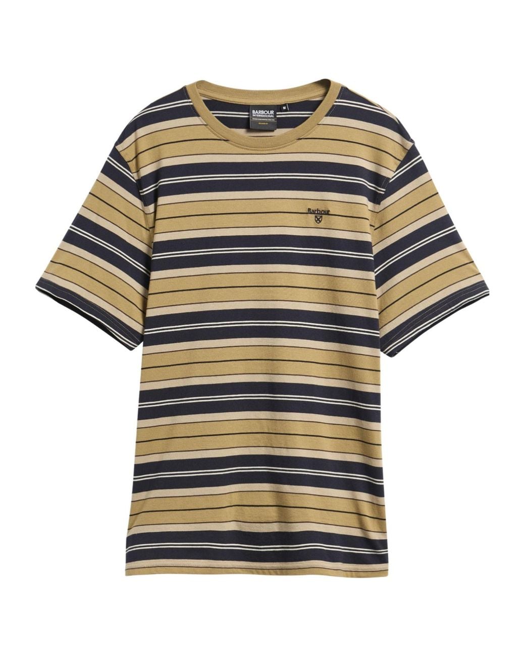 Barbour Multicolor Striped Crew Neck Short Sleeve Tee for men