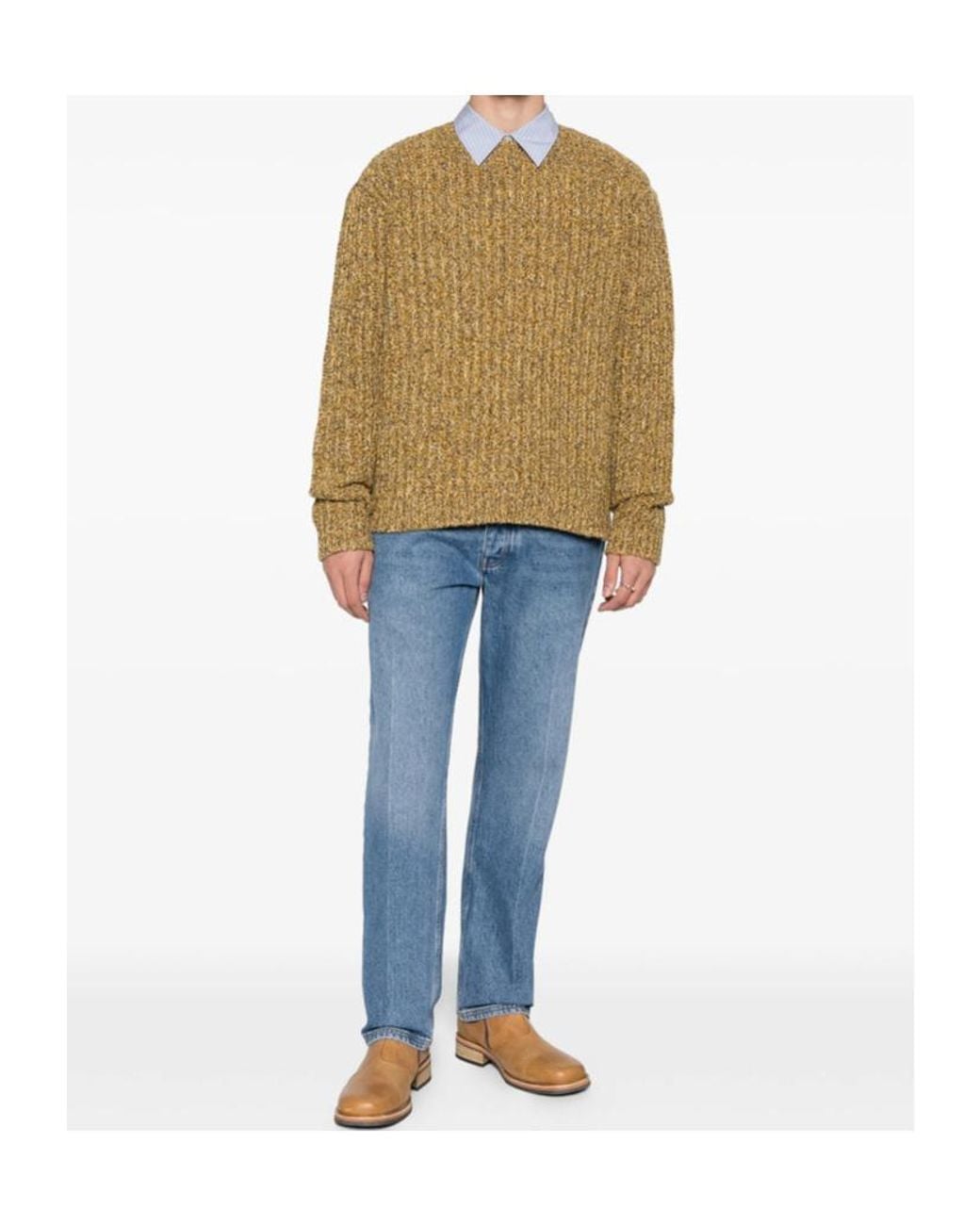 Séfr Natural Long-Sleeved Knitted Pullover for men