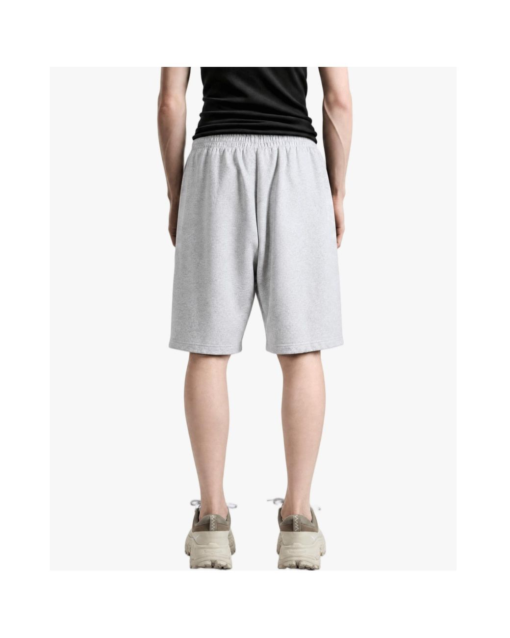 Balenciaga Gray Bodies Relaxed Fit Shorts for men