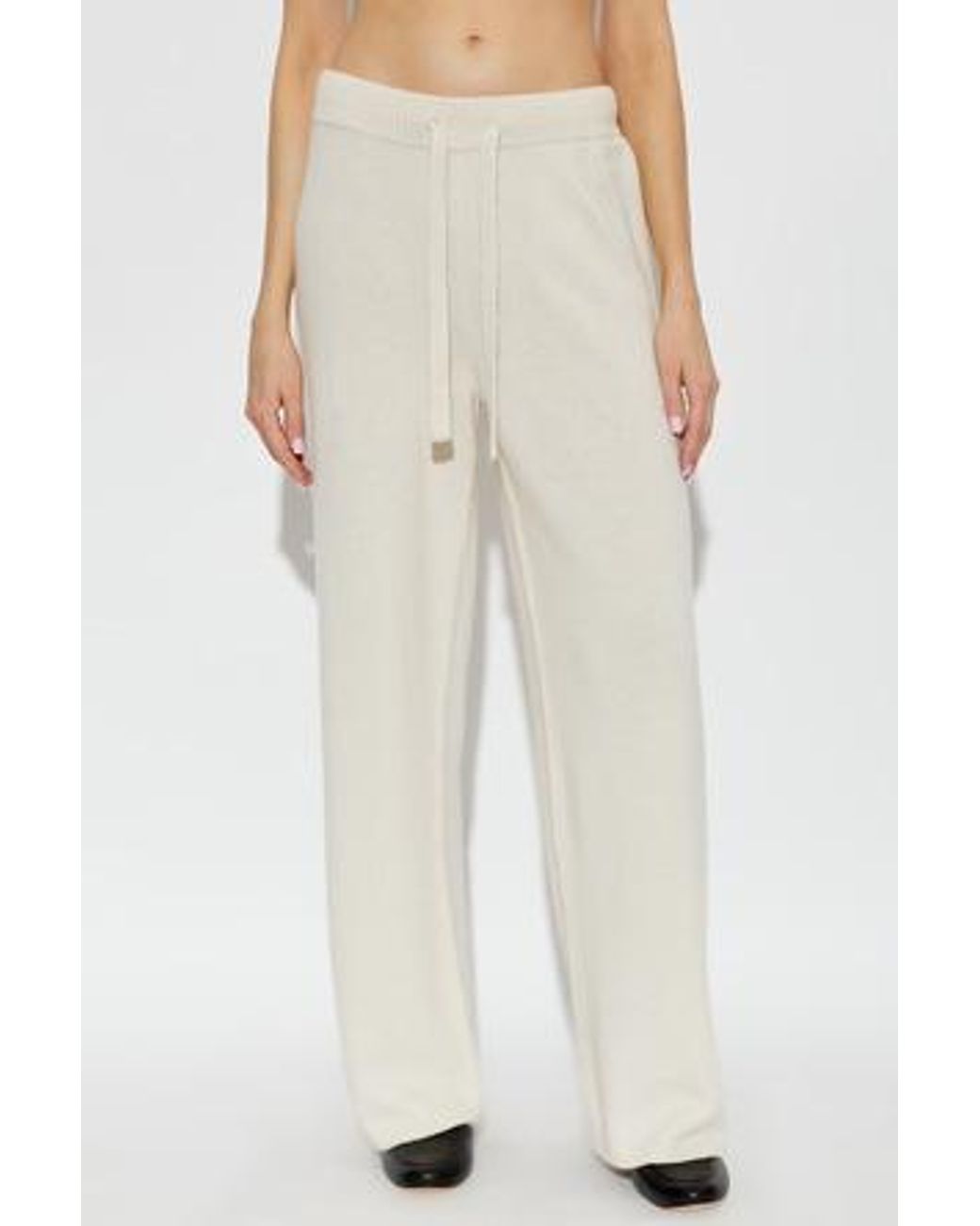 Woolrich White Drawstring Straight-Leg Pants