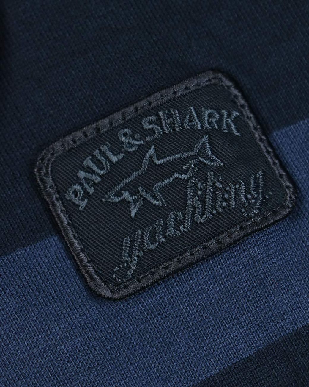 Paul & Shark Blue Striped Long-Sleeved Polo Shirt for men