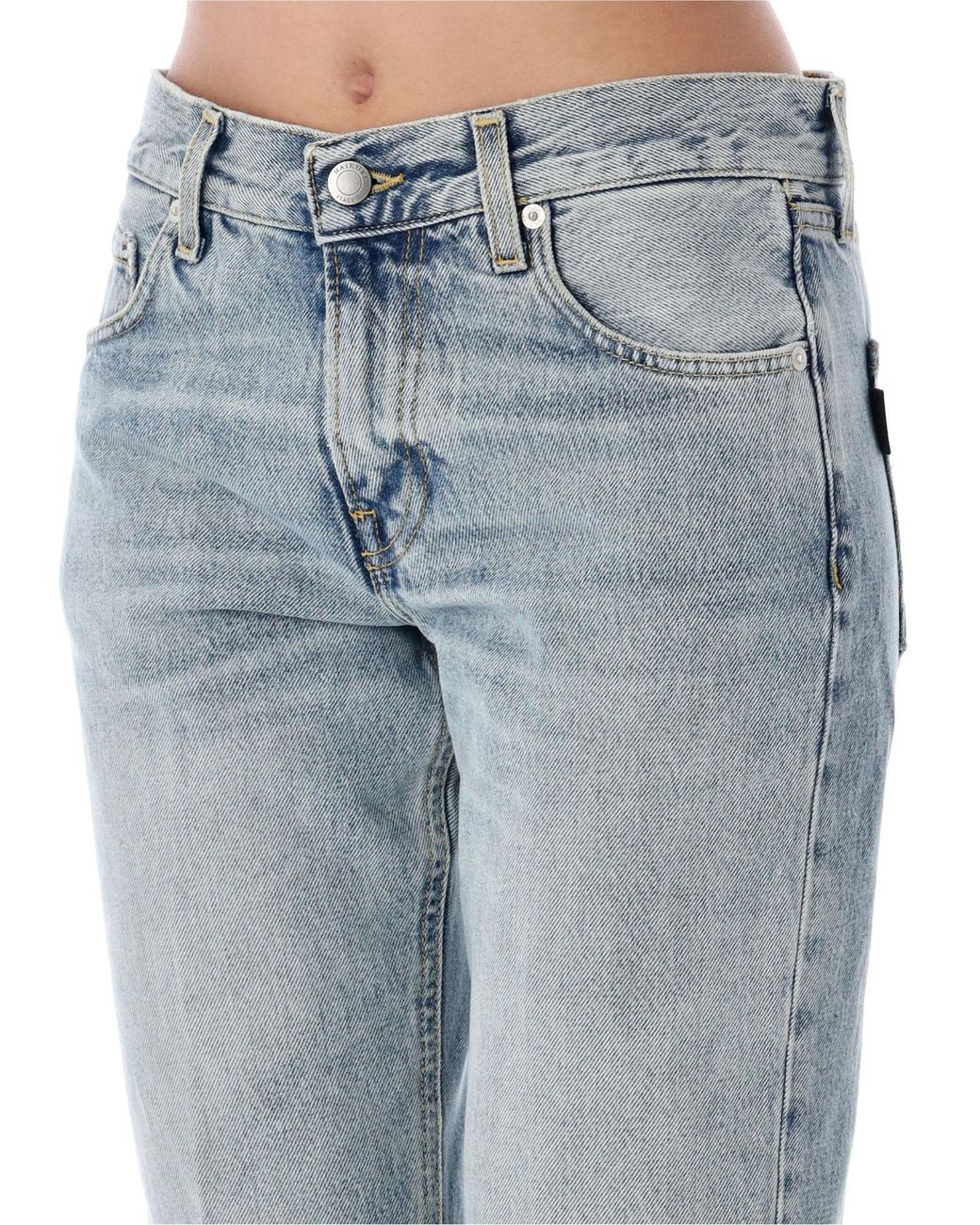 Haikure Blue Carly Logo Patch Straight-Leg Jeans