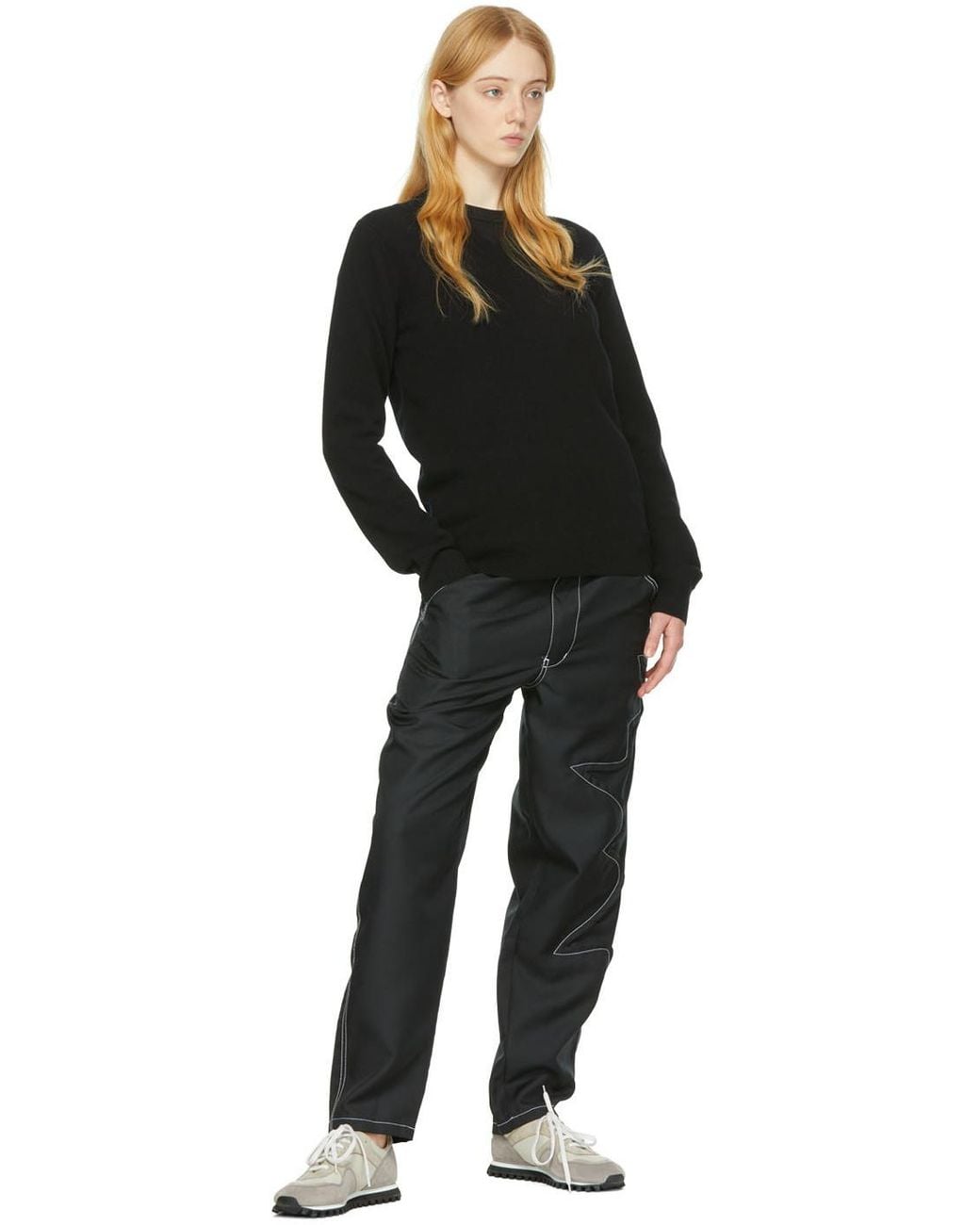 Comme des Garçons Black Round-Necked Wool Sweater