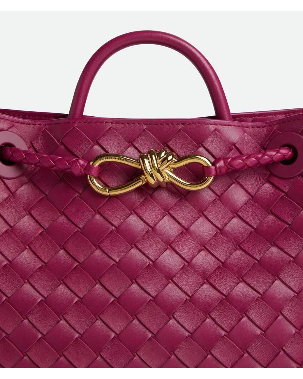 Bottega Veneta Pink Andiamo Small Tote Bag