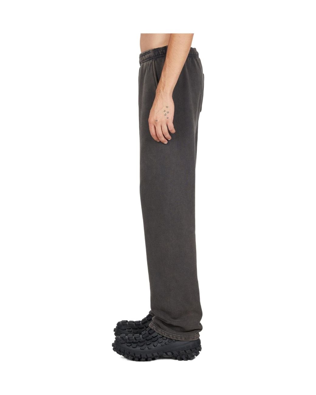 Entire studios Black Straight-Leg Elasticated Waistband Track Trousers for men