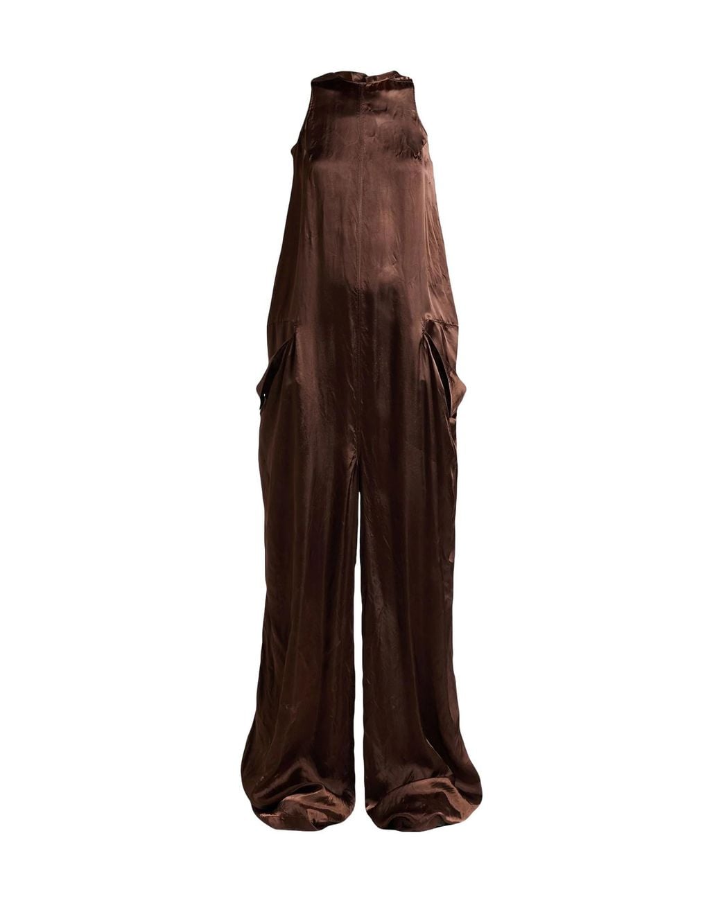 Rick Owens Brown Jumpsuit Cupro