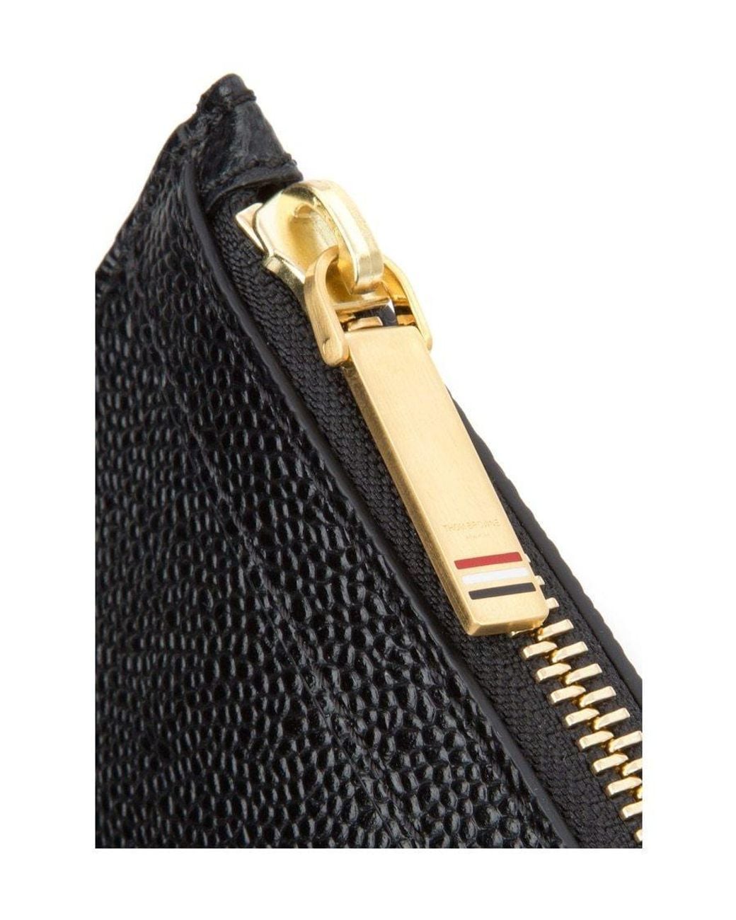 Thom Browne Black Logo Printed Document Holder for men