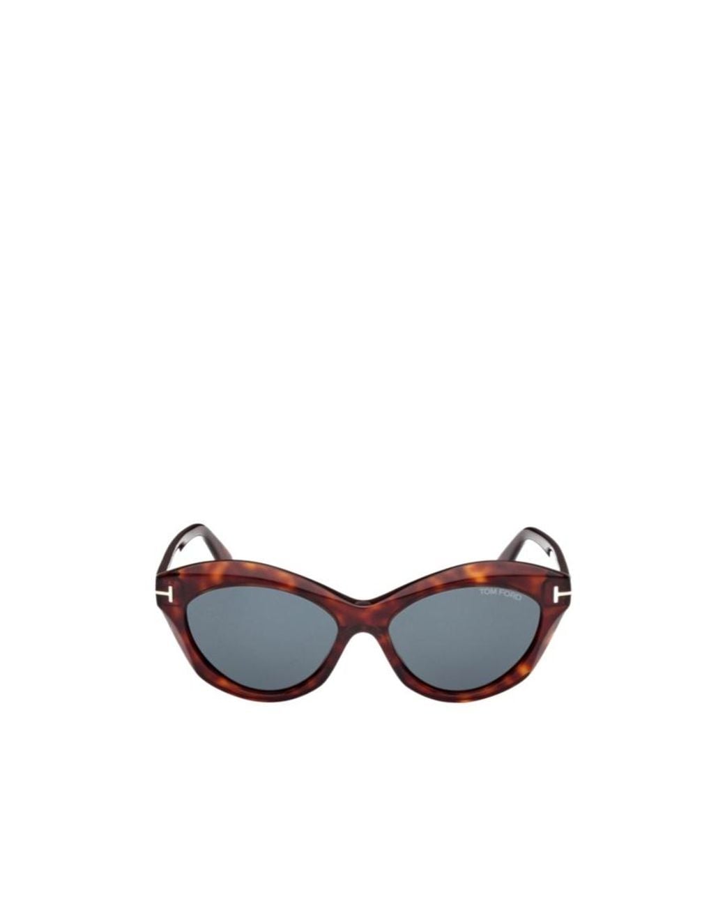 Tom Ford White Butterfly-Frame Sunglasses