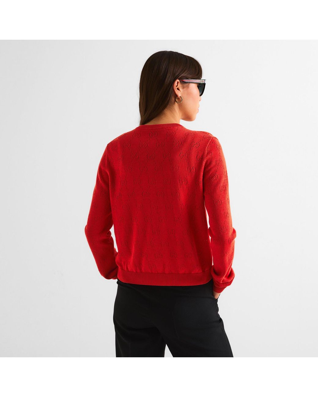 Gucci Red Knitted Cardigan