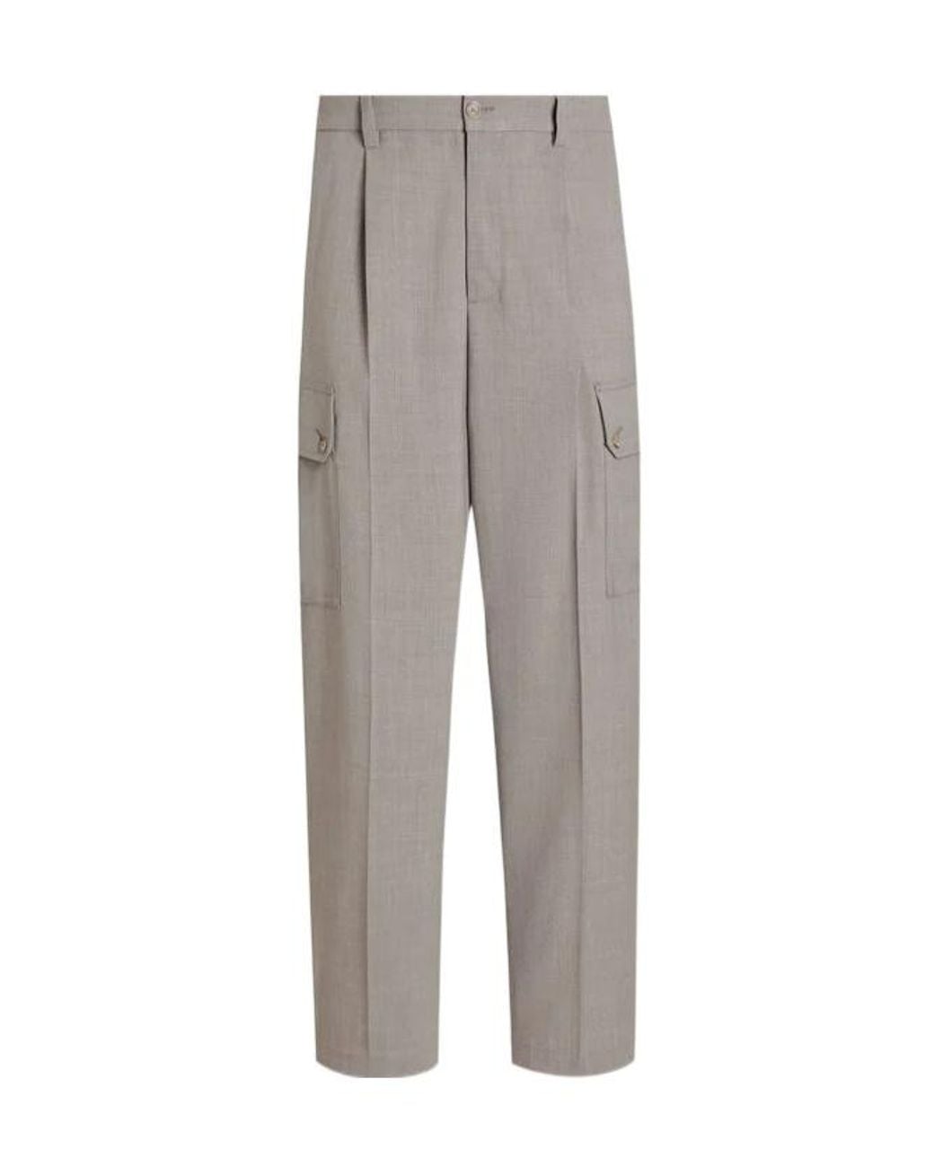 Dolce & Gabbana Gray Dolce & Gabbana Textile Fibre Pants for men