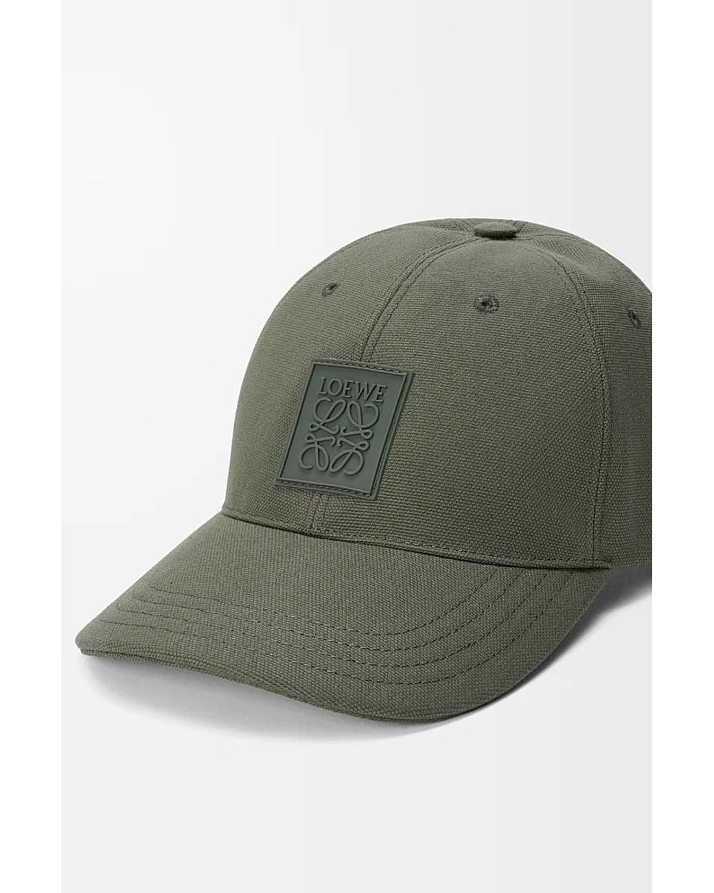 Loewe Green Logo Embroidered Cap for men