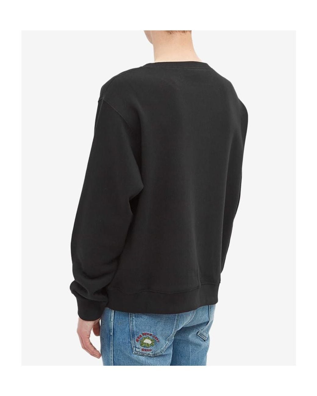 Gucci Black Logo Printed Crewneck Sweatshirt for men