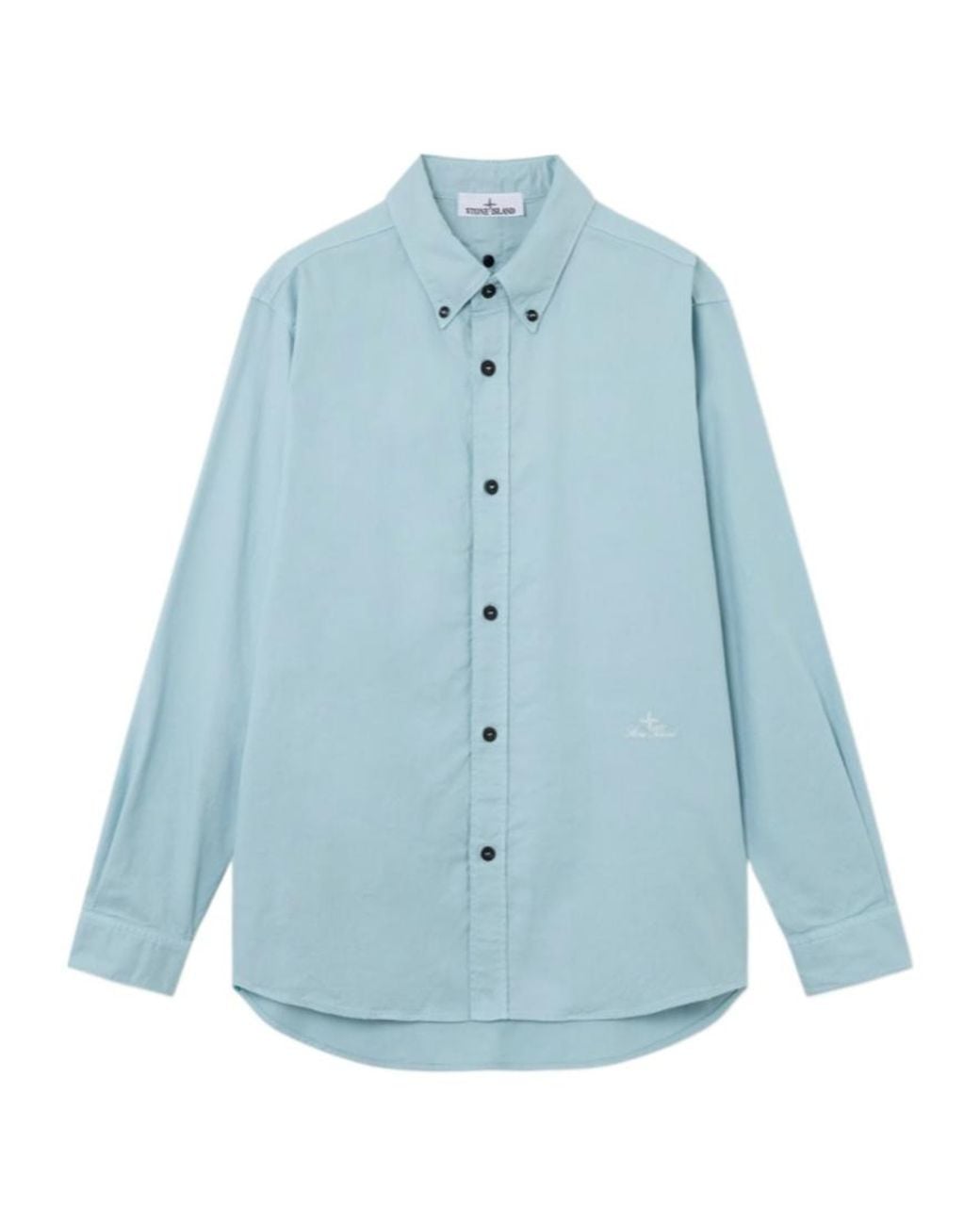 Stone Island Blue Long-Sleeve Shirt for men