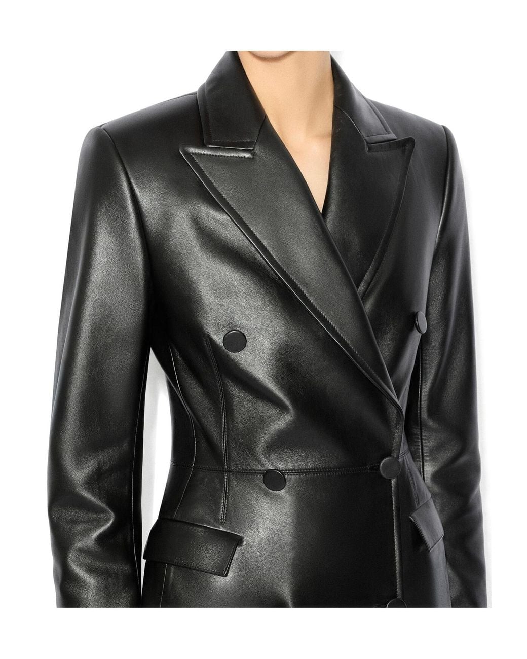 Alaïa Black Soft Lambskin Tailored Coat