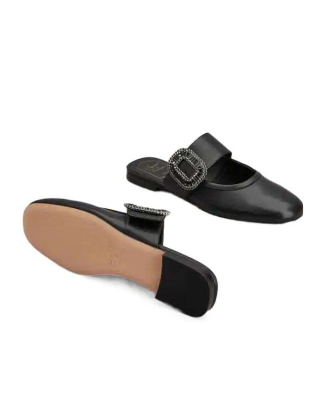 Roger Vivier Black Belle Vivier Mules