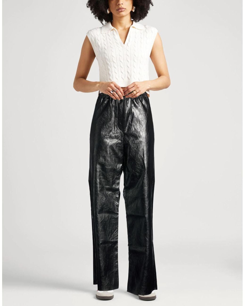 Weekend by Maxmara Black Wide-Leg Trousers