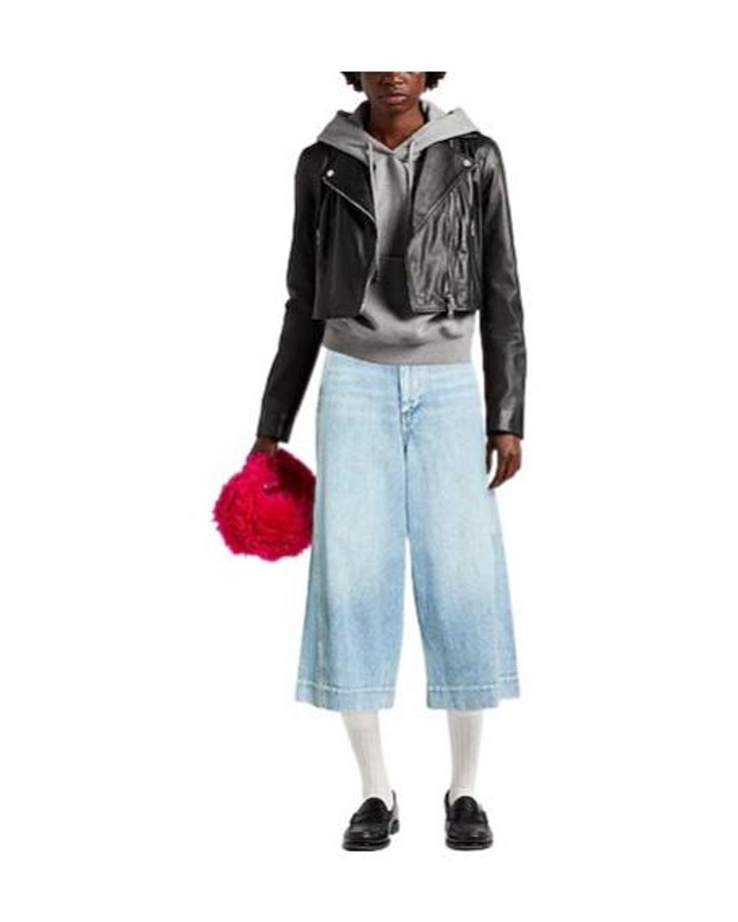 Rag & Bone Blue Light Wash Wide-Leg Jeans