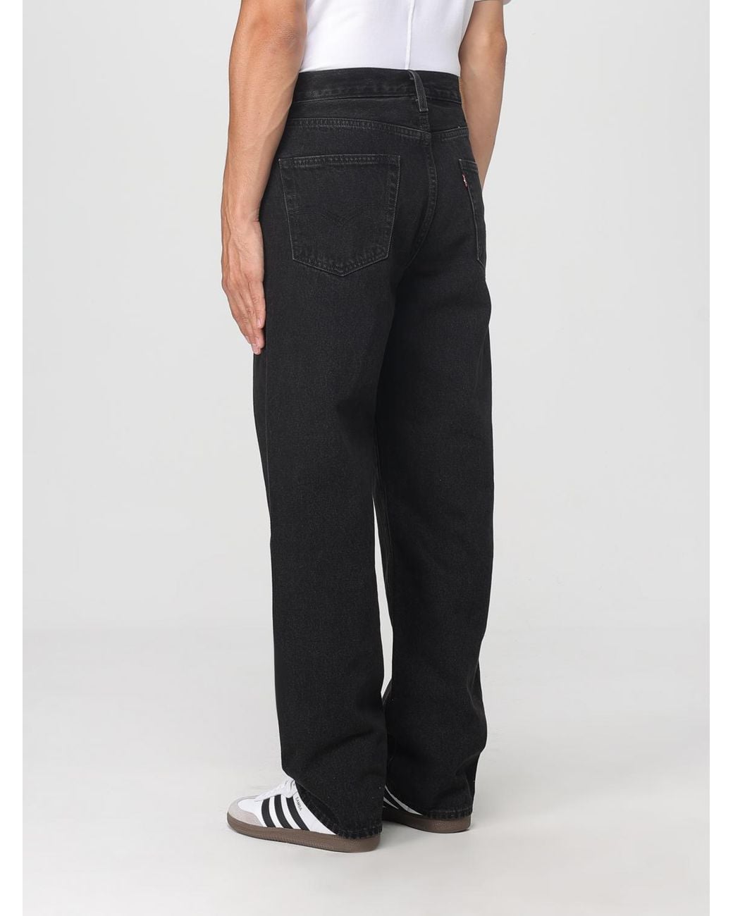 Levi's Black 568 Relaxed Loose Jeans for men