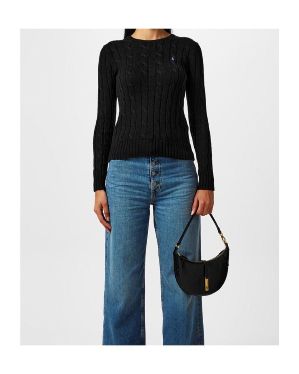 Polo Ralph Lauren Black Julianna Crewneck Sweater