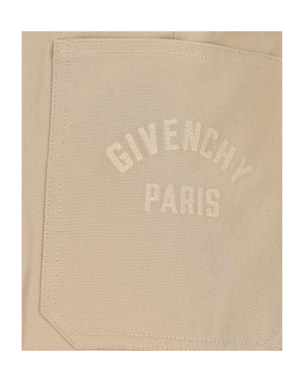 Givenchy Natural Logo Embroidered Straight-Leg Trousers for men